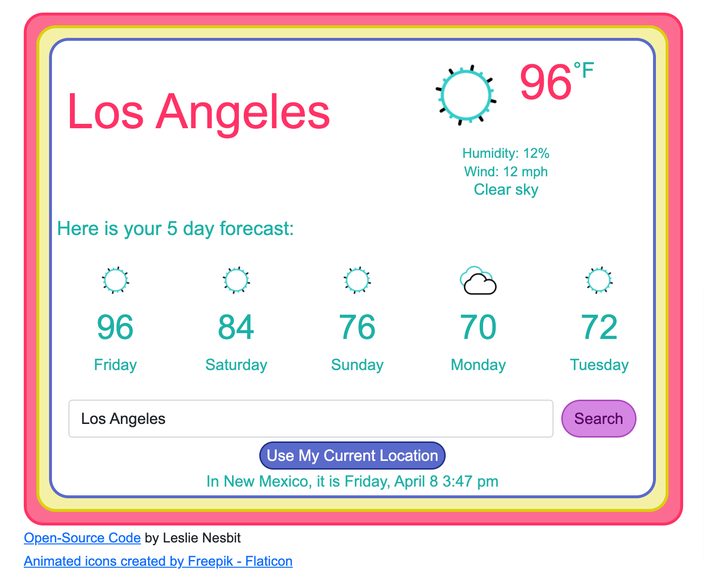 Weather App Screenshot